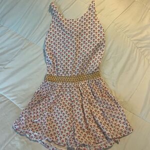 Mini Boden Girls Pink Floral Romper 
 Fully Lined 13-14